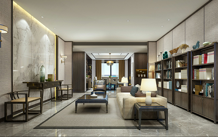 華發(fā)山莊復式樓設計施工