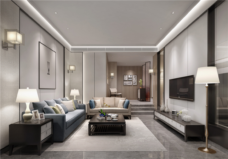 華發(fā)蔚藍堡豪宅設計施工